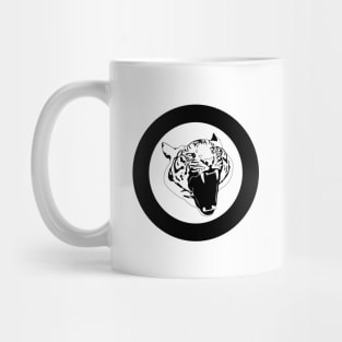 Roaring Tiger Line Drawing Mug